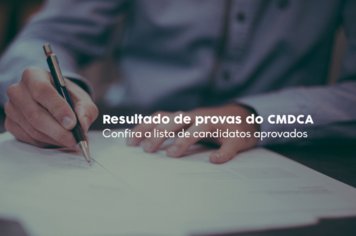 Resultado de provas do CMDCA