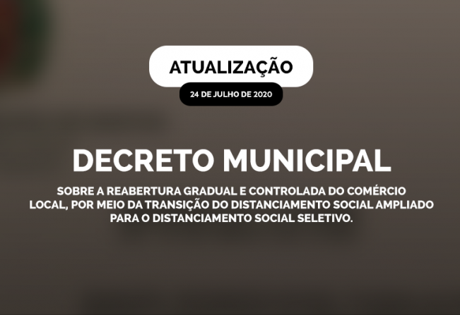 Atualização das medidas de reabertura controlada do comércio local.