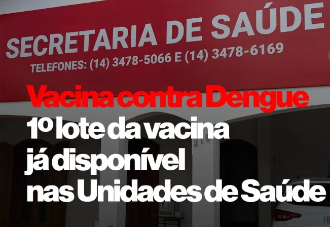Dengue: vacinação aberta